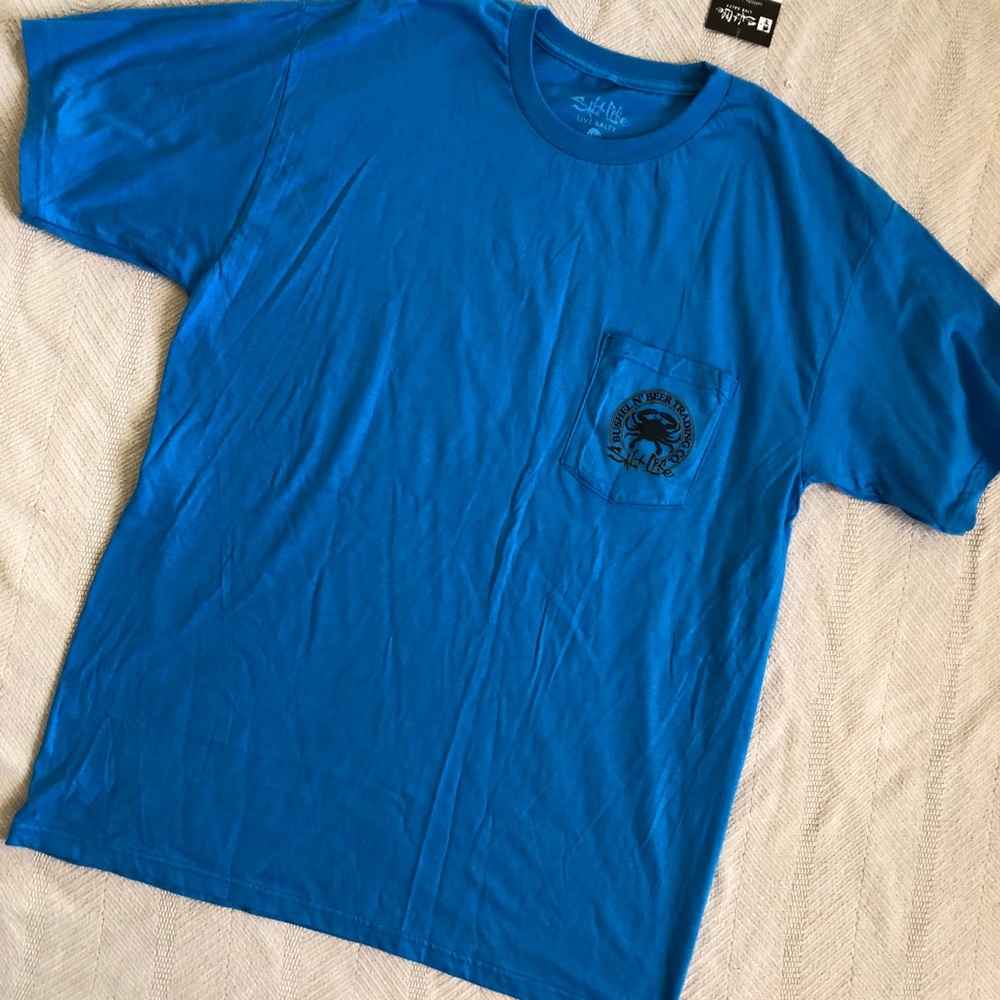 NWT Men’s Large Blue Salt Life Short Sleeved Tee
